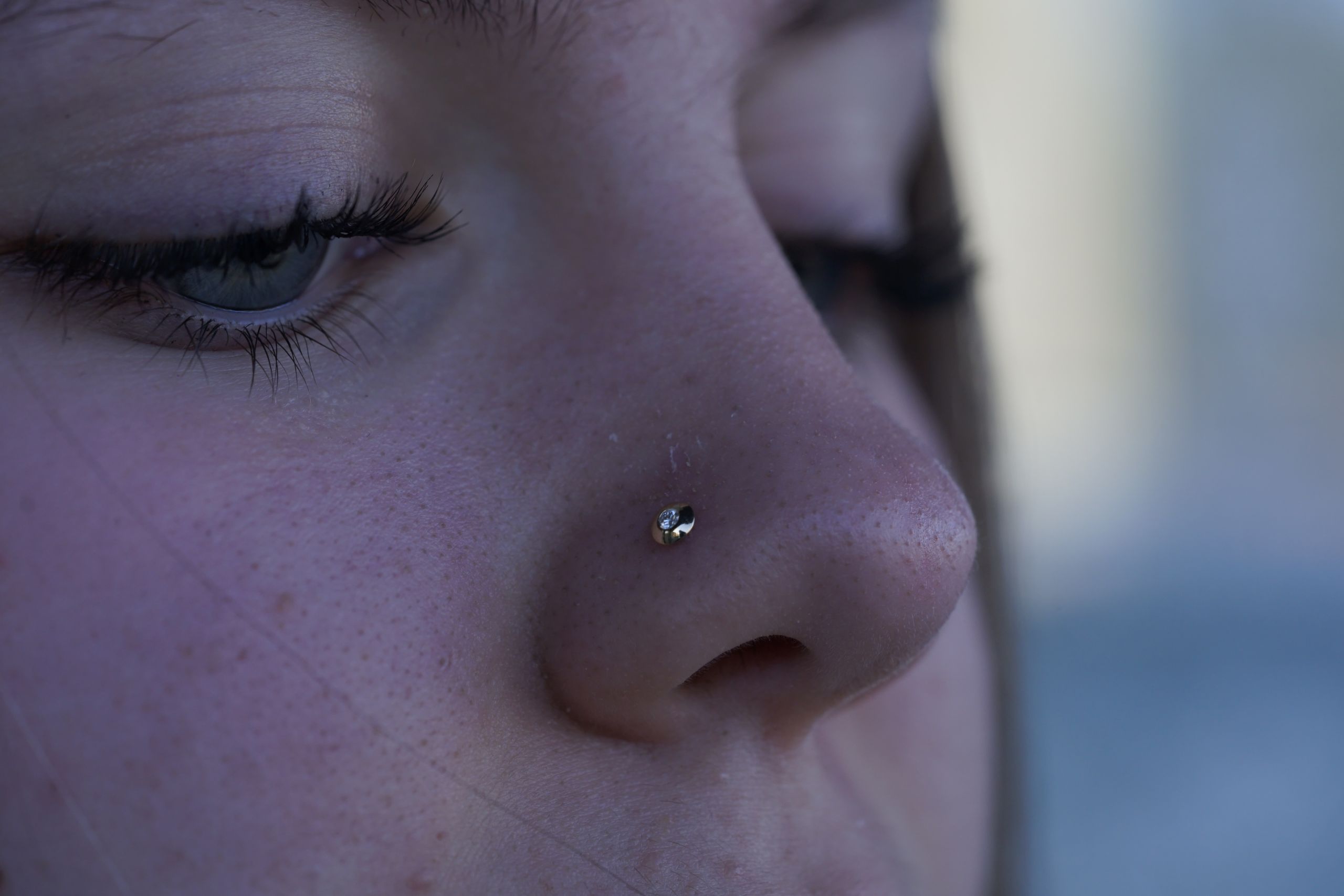 An example of a nostril piercing An example of a nostril piercing